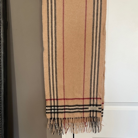 Burberry Plaid Scarf with Fringe - Picture 1 of 4